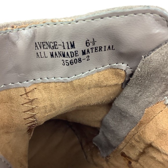 Banboo Avenge Women’s 6.5 Tan Brown Faux Suede Leather Ankle Boots Botties Heel - Picture 10 of 11